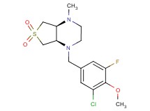 (4aS*,7aR*)-1-(3-chloro-5-fluoro-4-methoxybenzyl)-4-methyloctahydrothieno[3,4-b]pyrazine 6,6-dioxide