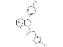 (3R*,3aR*,7aR*)-1-[(3-methylisoxazol-5-yl)acetyl]-3-(4-methylphenyl)octahydro-4,7-ethanopyrrolo[3,2-b]pyridine