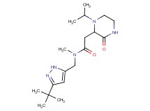 N-[(3-tert-butyl-1H-pyrazol-5-yl)methyl]-2-(1-isopropyl-3-oxopiperazin-2-yl)-N-methylacetamide