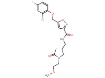 5-[(2-chloro-4-fluorophenoxy)methyl]-N-{[1-(2-methoxyethyl)-5-oxo-3-pyrrolidinyl]methyl}-3-isoxazolecarboxamide