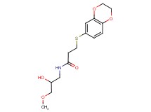 3-(2,3-dihydro-1,4-benzodioxin-6-ylthio)-N-(2-hydroxy-3-methoxypropyl)propanamide