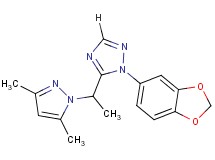 1-(1,3-benzodioxol-5-yl)-5-[1-(3,5-dimethyl-1H-pyrazol-1-yl)ethyl]-1H-1,2,4-triazole