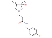 N-(4-fluorobenzyl)-3-[(3R*,4R*)-3-hydroxy-3,4-dimethyl-1-pyrrolidinyl]propanamide