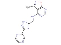 3-methyl-N-[(3-pyrazin-2-yl-1H-1,2,4-triazol-5-yl)methyl]isoxazolo[5,4-d]pyrimidin-4-amine