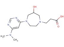 3-{4-[6-(dimethylamino)pyrimidin-4-yl]-6-hydroxy-1,4-diazepan-1-yl}propanoic acid