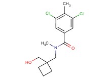 3,5-dichloro-N-{[1-(hydroxymethyl)cyclobutyl]methyl}-N,4-dimethylbenzamide