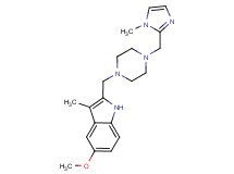 5-methoxy-3-methyl-2-({4-[(1-methyl-1H-imidazol-2-yl)methyl]piperazin-1-yl}methyl)-1H-indole