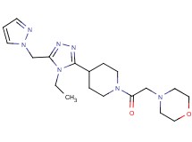 4-(2-{4-[4-ethyl-5-(1H-pyrazol-1-ylmethyl)-4H-1,2,4-triazol-3-yl]piperidin-1-yl}-2-oxoethyl)morpholine