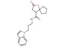 N-[3-(1H-indol-1-yl)propyl]-2-oxo-1-oxaspiro[4.4]nonane-4-carboxamide