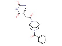 5-{2-[(1S*,5R*)-3-benzoyl-3,6-diazabicyclo[3.2.2]non-6-yl]-2-oxoethyl}pyrimidine-2,4(1H,3H)-dione