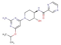 N-[(3R*,4R*)-1-(2-amino-6-isopropoxypyrimidin-4-yl)-3-hydroxypiperidin-4-yl]pyrazine-2-carboxamide