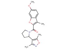 4-{1-[(6-methoxy-3-methyl-1-benzofuran-2-yl)carbonyl]-2-pyrrolidinyl}-3,5-dimethylisoxazole