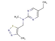 5-ethyl-N-methyl-N-[(4-methyl-1,2,3-thiadiazol-5-yl)methyl]pyrimidin-2-amine