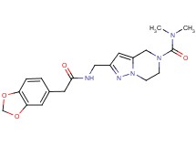 2-{[(1,3-benzodioxol-5-ylacetyl)amino]methyl}-N,N-dimethyl-6,7-dihydropyrazolo[1,5-a]pyrazine-5(4H)-carboxamide