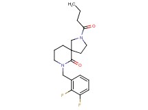 2-butyryl-7-(2,3-difluorobenzyl)-2,7-diazaspiro[4.5]decan-6-one