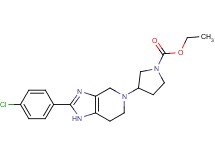 ethyl 3-[2-(4-chlorophenyl)-1,4,6,7-tetrahydro-5H-imidazo[4,5-c]pyridin-5-yl]pyrrolidine-1-carboxylate