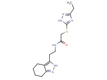 2-[(3-ethyl-1H-1,2,4-triazol-5-yl)thio]-N-[2-(4,5,6,7-tetrahydro-2H-indazol-3-yl)ethyl]acetamide