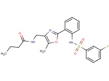 N-{[2-(2-{[(3-fluorophenyl)sulfonyl]amino}phenyl)-5-methyl-1,3-oxazol-4-yl]methyl}butanamide