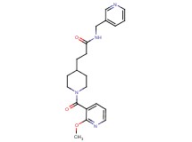 3-{1-[(2-methoxy-3-pyridinyl)carbonyl]-4-piperidinyl}-N-(3-pyridinylmethyl)propanamide