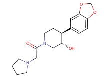 (3S*,4S*)-4-(1,3-benzodioxol-5-yl)-1-(pyrrolidin-1-ylacetyl)piperidin-3-ol