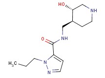N-{[(3S*,4S*)-3-hydroxypiperidin-4-yl]methyl}-1-propyl-1H-pyrazole-5-carboxamide