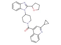 2-cyclopropyl-4-({4-[2-(tetrahydro-2-furanyl)-1H-benzimidazol-1-yl]-1-piperidinyl}carbonyl)quinoline