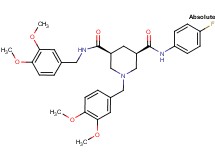 (3S,5R)-N,1-bis(3,4-dimethoxybenzyl)-N'-(4-fluorophenyl)-3,5-piperidinedicarboxamide