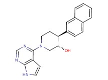 (3S*,4S*)-4-(2-naphthyl)-1-(7H-pyrrolo[2,3-d]pyrimidin-4-yl)piperidin-3-ol