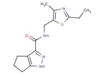 N-[(2-ethyl-4-methyl-1,3-thiazol-5-yl)methyl]-1,4,5,6-tetrahydrocyclopenta[c]pyrazole-3-carboxamide