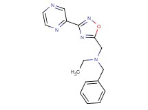 N-benzyl-N-{[3-(2-pyrazinyl)-1,2,4-oxadiazol-5-yl]methyl}ethanamine