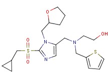 2-[{[2-[(cyclopropylmethyl)sulfonyl]-1-(tetrahydro-2-furanylmethyl)-1H-imidazol-5-yl]methyl}(2-thienylmethyl)amino]ethanol