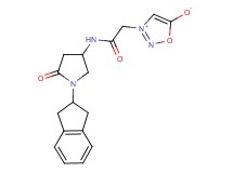 3-(2-{[1-(2,3-dihydro-1H-inden-2-yl)-5-oxo-3-pyrrolidinyl]amino}-2-oxoethyl)-1,2,3-oxadiazol-3-ium-5-olate