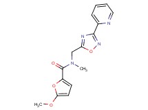 5-methoxy-N-methyl-N-{[3-(2-pyridinyl)-1,2,4-oxadiazol-5-yl]methyl}-2-furamide