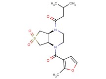 (4aR*,7aS*)-1-(3-methylbutanoyl)-4-(2-methyl-3-furoyl)octahydrothieno[3,4-b]pyrazine 6,6-dioxide