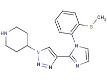 4-(4-{1-[2-(methylthio)phenyl]-1H-imidazol-2-yl}-1H-1,2,3-triazol-1-yl)piperidine hydrochloride