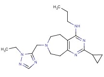 2-cyclopropyl-7-[(1-ethyl-1H-1,2,4-triazol-5-yl)methyl]-N-propyl-6,7,8,9-tetrahydro-5H-pyrimido[4,5-d]azepin-4-amine