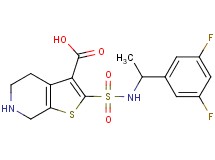 2-({[1-(3,5-difluorophenyl)ethyl]amino}sulfonyl)-4,5,6,7-tetrahydrothieno[2,3-c]pyridine-3-carboxylic acid
