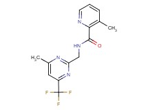 3-methyl-N-{[4-methyl-6-(trifluoromethyl)-2-pyrimidinyl]methyl}-2-pyridinecarboxamide