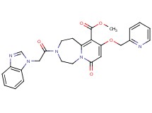 methyl 3-(1H-benzimidazol-1-ylacetyl)-7-oxo-9-(2-pyridinylmethoxy)-1,2,3,4,5,7-hexahydropyrido[1,2-d][1,4]diazepine-10-carboxylate