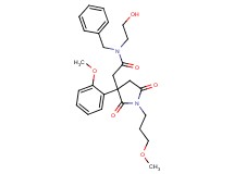 N-benzyl-N-(2-hydroxyethyl)-2-[3-(2-methoxyphenyl)-1-(3-methoxypropyl)-2,5-dioxo-3-pyrrolidinyl]acetamide