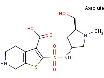 2-({[(3R,5S)-5-(hydroxymethyl)-1-methylpyrrolidin-3-yl]amino}sulfonyl)-4,5,6,7-tetrahydrothieno[2,3-c]pyridine-3-carboxylic acid