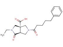 (3aS*,6aS*)-2-ethyl-1-oxo-5-(5-phenylpentanoyl)hexahydropyrrolo[3,4-c]pyrrole-3a(1H)-carboxylic acid
