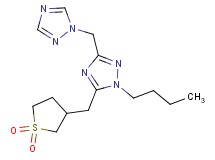 1-butyl-5-[(1,1-dioxidotetrahydro-3-thienyl)methyl]-3-(1H-1,2,4-triazol-1-ylmethyl)-1H-1,2,4-triazole