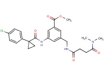 methyl 3-({[1-(4-chlorophenyl)cyclopropyl]carbonyl}amino)-5-({[4-(dimethylamino)-4-oxobutanoyl]amino}methyl)benzoate