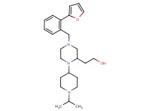 2-[4-[2-(2-furyl)benzyl]-1-(1-isopropyl-4-piperidinyl)-2-piperazinyl]ethanol