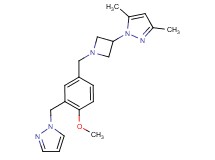 1-{1-[4-methoxy-3-(1H-pyrazol-1-ylmethyl)benzyl]azetidin-3-yl}-3,5-dimethyl-1H-pyrazole