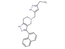 5-[(3-ethyl-1H-pyrazol-5-yl)methyl]-3-(1-naphthyl)-4,5,6,7-tetrahydro-1H-pyrazolo[4,3-c]pyridine