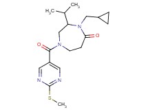 4-(cyclopropylmethyl)-3-isopropyl-1-{[2-(methylthio)pyrimidin-5-yl]carbonyl}-1,4-diazepan-5-one