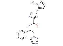 N-[2-(1H-imidazol-1-yl)-1-phenylethyl]-3-(1-methyl-1H-pyrrol-2-yl)-1H-pyrazole-5-carboxamide