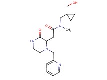 N-{[1-(hydroxymethyl)cyclopropyl]methyl}-N-methyl-2-[3-oxo-1-(2-pyridinylmethyl)-2-piperazinyl]acetamide